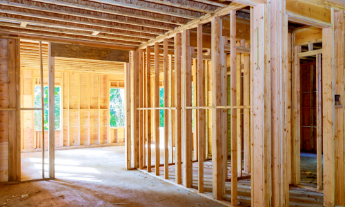 Room being framed