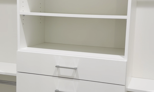 White shelving