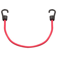 ProSource Bungee Stretch Cord, 8 mm Dia, 24 in L, Red, Hook End