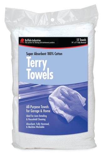 Buffalo White Cotton Terry Towels