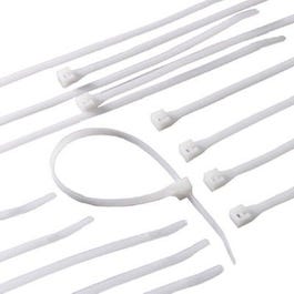 Cable Tie, Nylon, White, 14-In., 8-Pk.