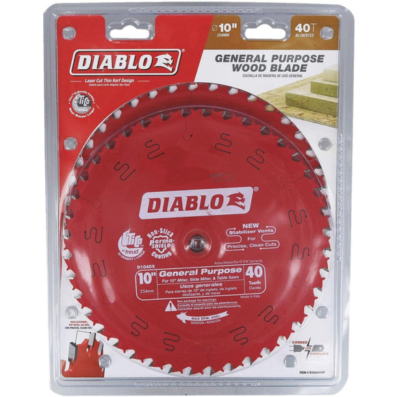 Diablo 10 In. 40-Tooth General Purpose Circular Saw Blade (2-Pack)