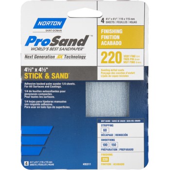 Norton 07660768177 05311 220g 4.5x4.5 Sand Paper