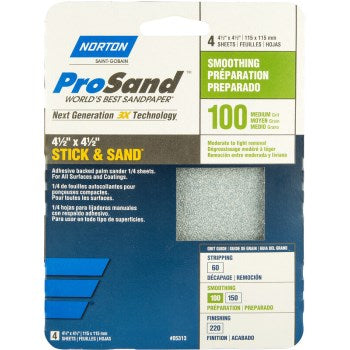 Norton 07660768184 05313 100g 4.5x4.5 Sand Paper