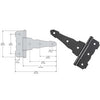 National N109-041 Ornamental/Reversible T Hinge, Black ~ 4